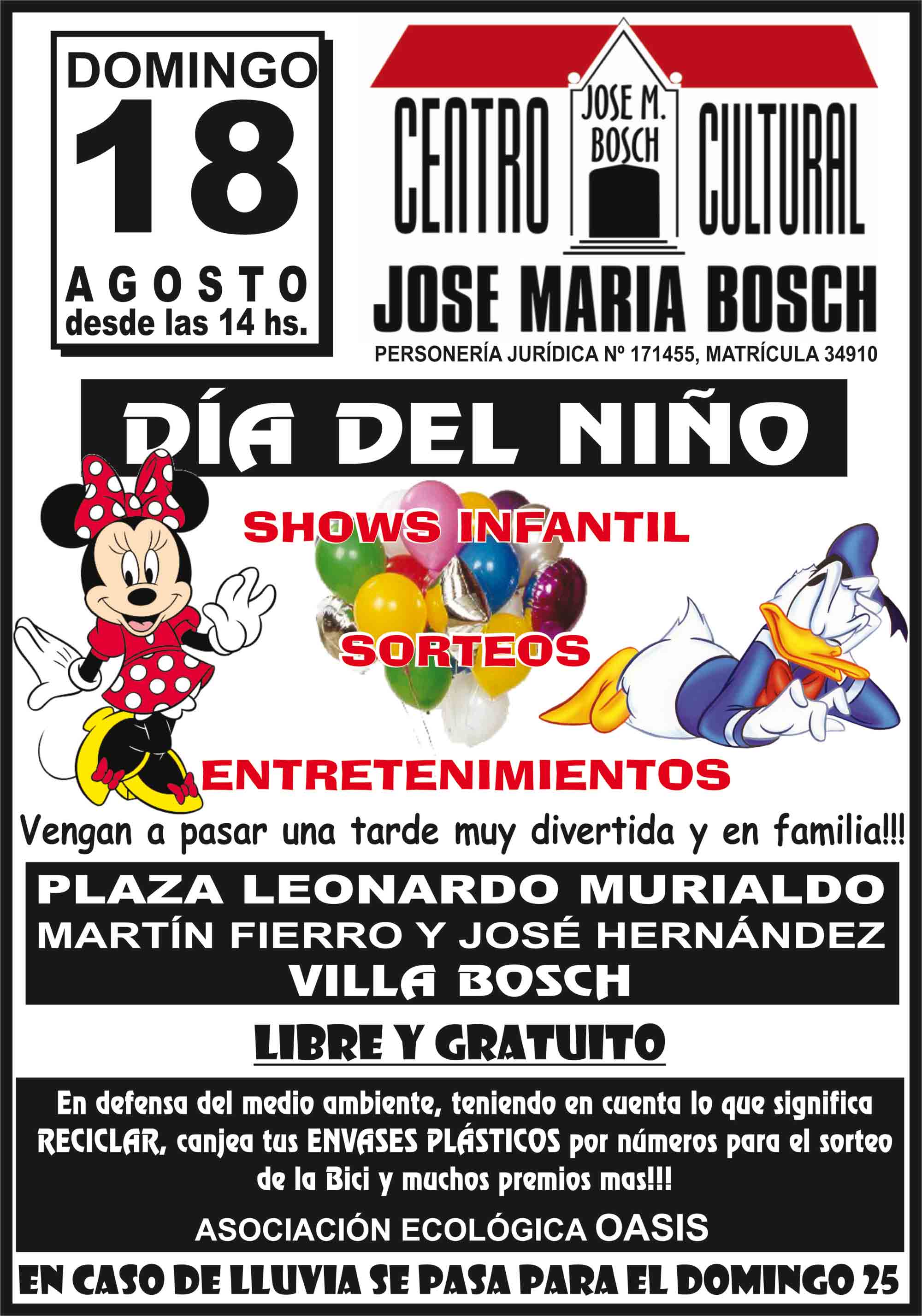Eventos: Día del niño en plaza Murialdo