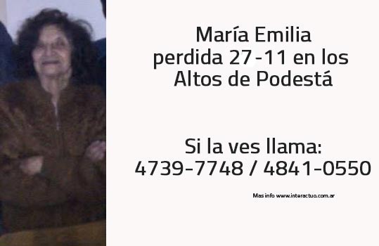 URGENTE: mi abuela se perdió 27-11 en lo Altos de Podestá - Tres de Febrero - FINAL FELÍZ