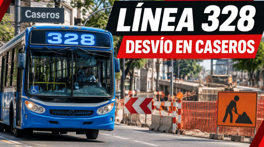 La Línea 328 cambia su recorrido en Caseros por las obras del Túnel de Hornos